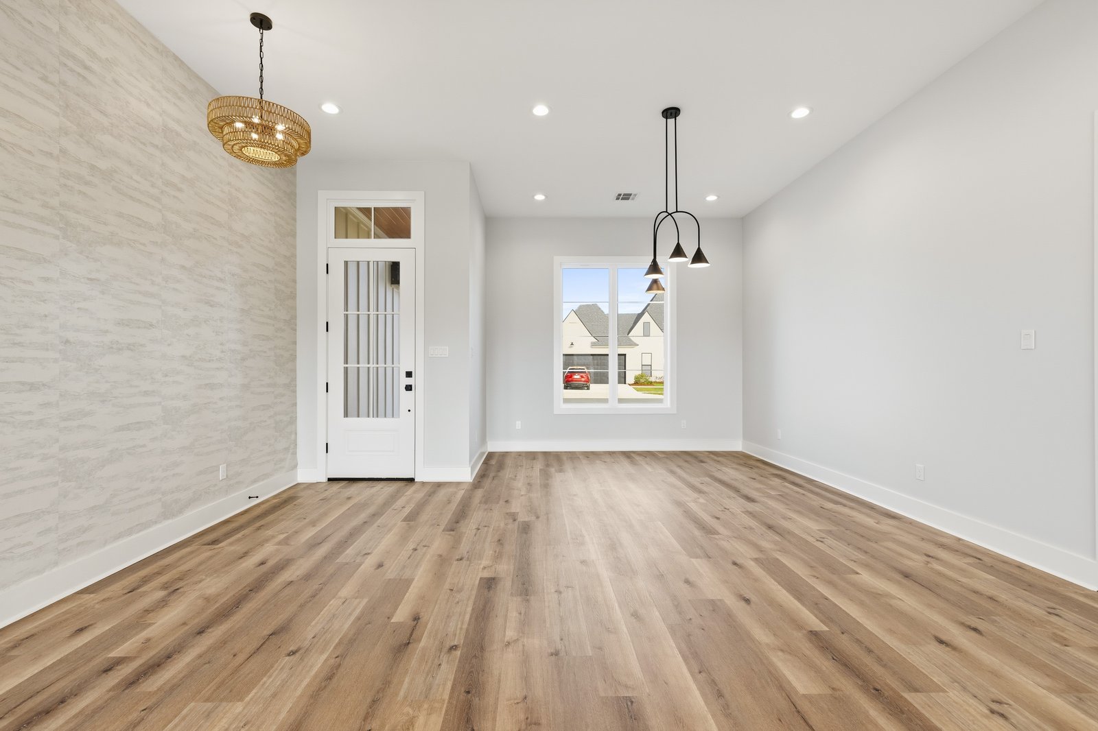 Living room looking toward entry foyer