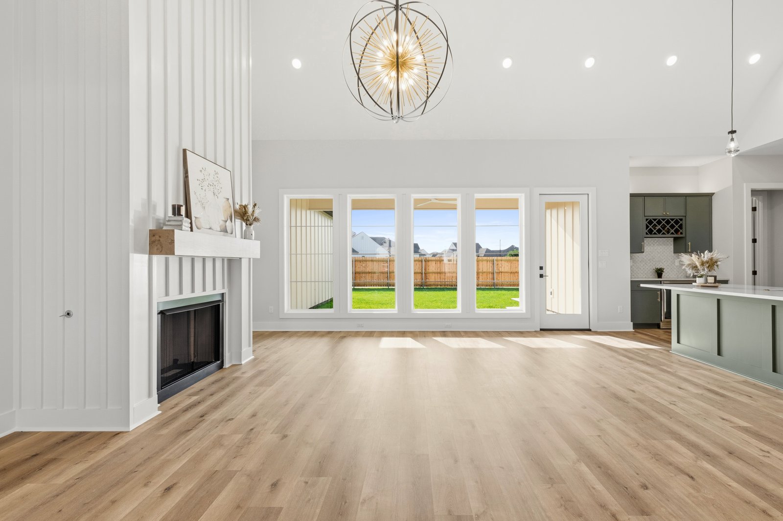 Secondary bedroom with light oak floors